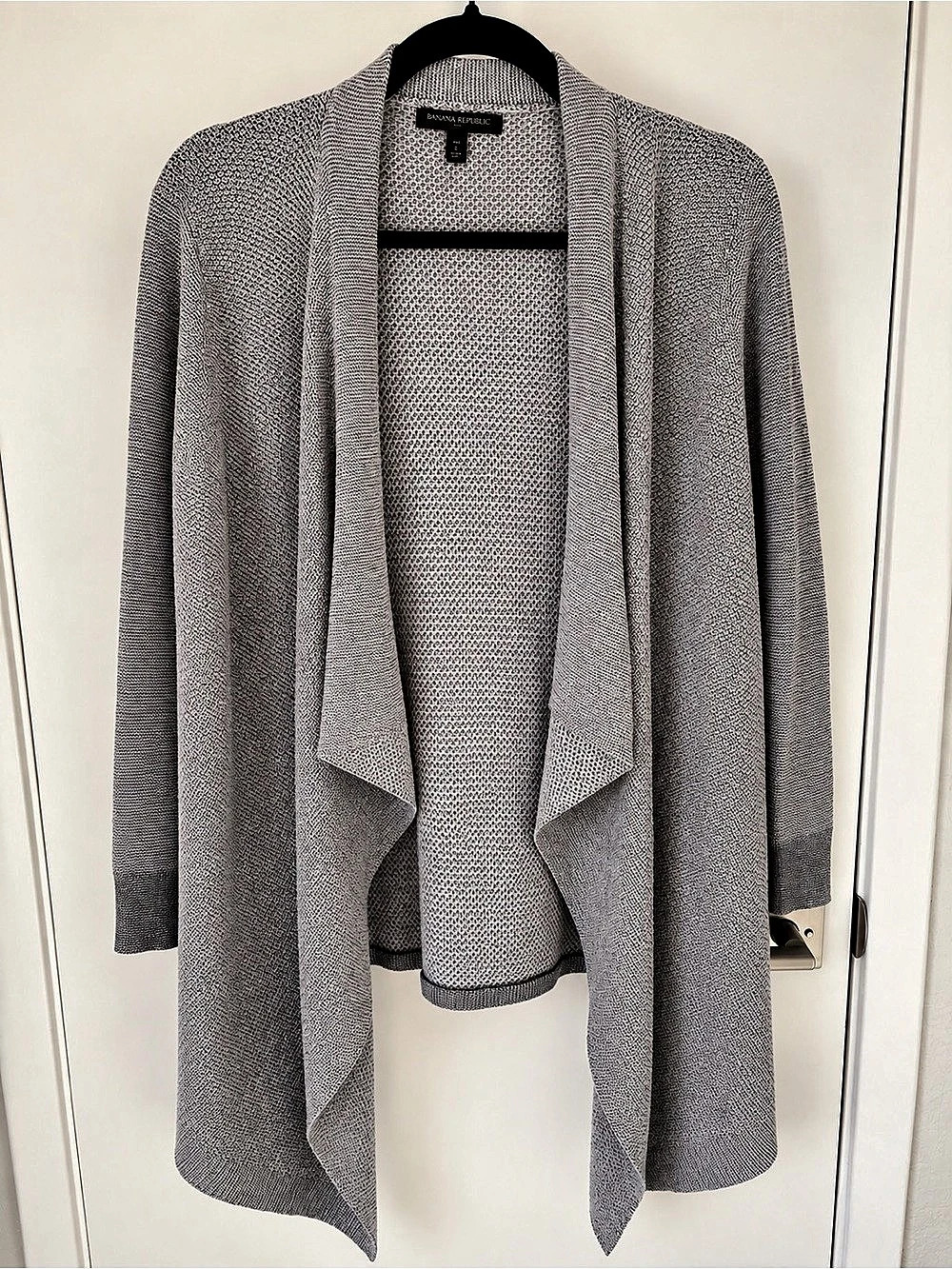 Banana Republic Draped Cardigan in Gray Small Petite Like New